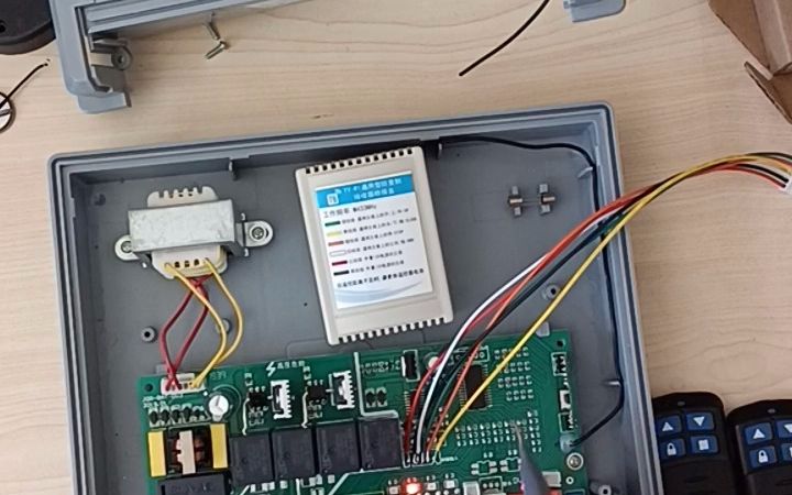 TY R1通用型防復制接收器轉接盒接線奇升qisheng電動伸縮門無軌控制器主板工廠大門齊升雙電機控制盒操作之四